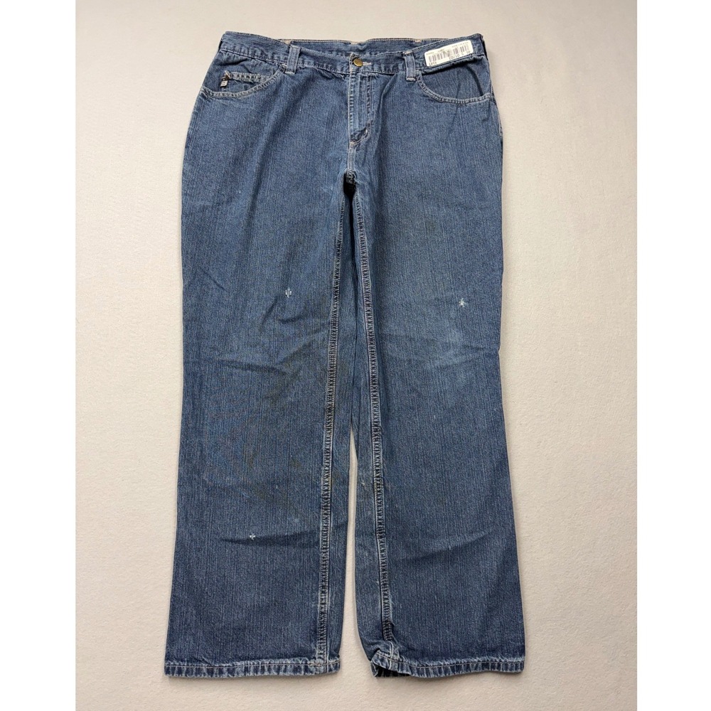 Carhartt FR Jeans Mens 36x30 Blue Denim Flame Resistant Relaxed Fit Work Pants